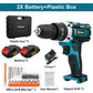 Gisam Cordless Drill Rechargeable Electric Screwdriver Electric Drill Mini Wireless Hand Drill Lithium-Ion Battery Power Tools