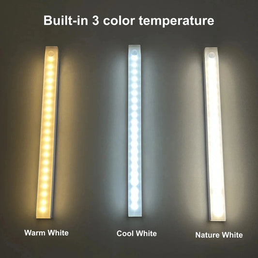 Led charging human body sensor light bar wardrobe cabinet Bedroom dormitory sleeping magnetic long strip night light
