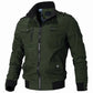 Bomber Jacket Men Fashion Casual Windbreaker Jacket Coat Men 2024 Spring Autumn New Hot Outwear Solid Stand Slim Jacket Mens