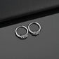 2pcs Stainless Steel Hoop Earrings For Men Small Circle Metal Ball Anti-allergic Ear Buckle Rock Hip Hop Artificial Jewelry