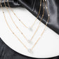 1Pc Multi-layered Dainty Light Luxury Water Drop Love Heart Star Set Chain Pendant Metal Collarbone Necklace Gift For Girl Women