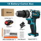 Gisam Cordless Drill Rechargeable Electric Screwdriver Electric Drill Mini Wireless Hand Drill Lithium-Ion Battery Power Tools