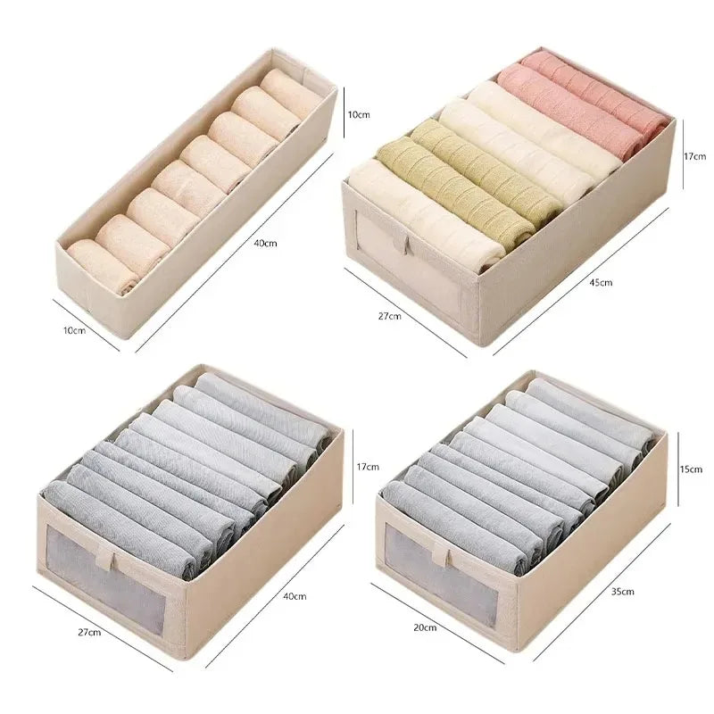 1Pcs Pants Storage Box Clothes Organizers of Cabinets and Drawers Fabric Foldable Boxes for Bedroom Wardrobe Organization Home ﻿