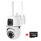 8MP HD Wifi Surveillance PTZ Camera Outdoor 4MP Dual Lens Dual Screen AI Auto Tracking IP Security Protection Camera CCTV Video