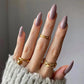 24pcs Artificial Nail Art Fake Nails Full Coverage Removable Ballet Short Press On Nails tips Chips Waterproof Solid Colour set