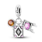 925 Silver Charms Beads Fit 3mm Original Bracelet Game Machine Box Afternoon Tea Dessert Romantic Pink Pendant DIY Jewelry