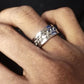 Cool Stainless Steel Rotatable Chain Men' Ring Multifunctional Fashion 8mm Fidget Spinner Rings Couple Jewelry bague homme 2024