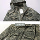 Men's Long Sleeved Hooded Camouflage Jacket Multi Bag Mid Length Storage Outdoor Trekking Camping Riding Sport Tops Amekaji Coat