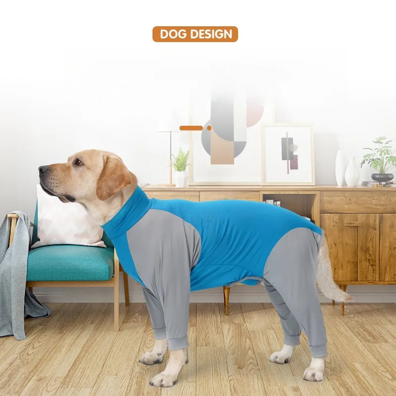 Dog Recovery Suit Pet Home Wear Pajamas High-elastic Breathable Dog Jumpsuit Pet Operative Protection Long Sleeves Bodysuit