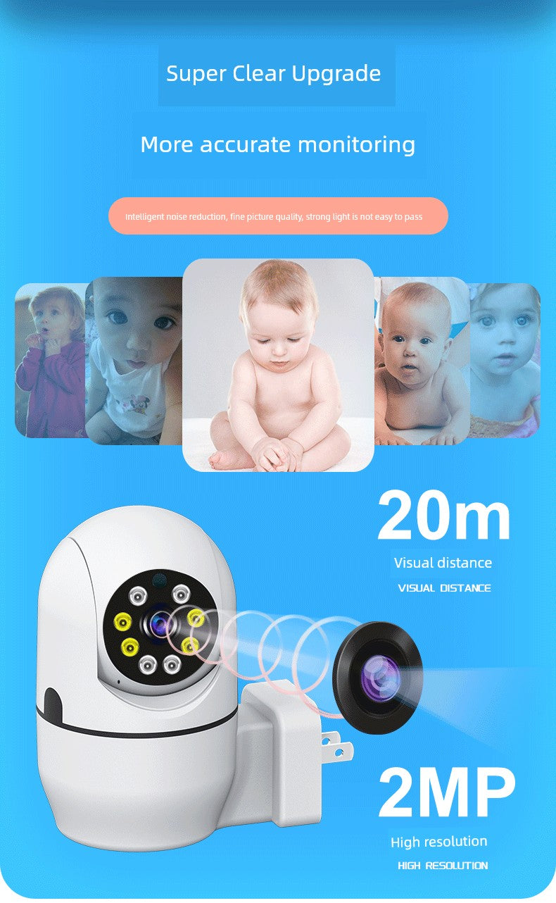 For Home Plug Wireless WiFi Surveillance Camera Mobile Phone 4G Remote HD 360 Panoramic Socket Monitor