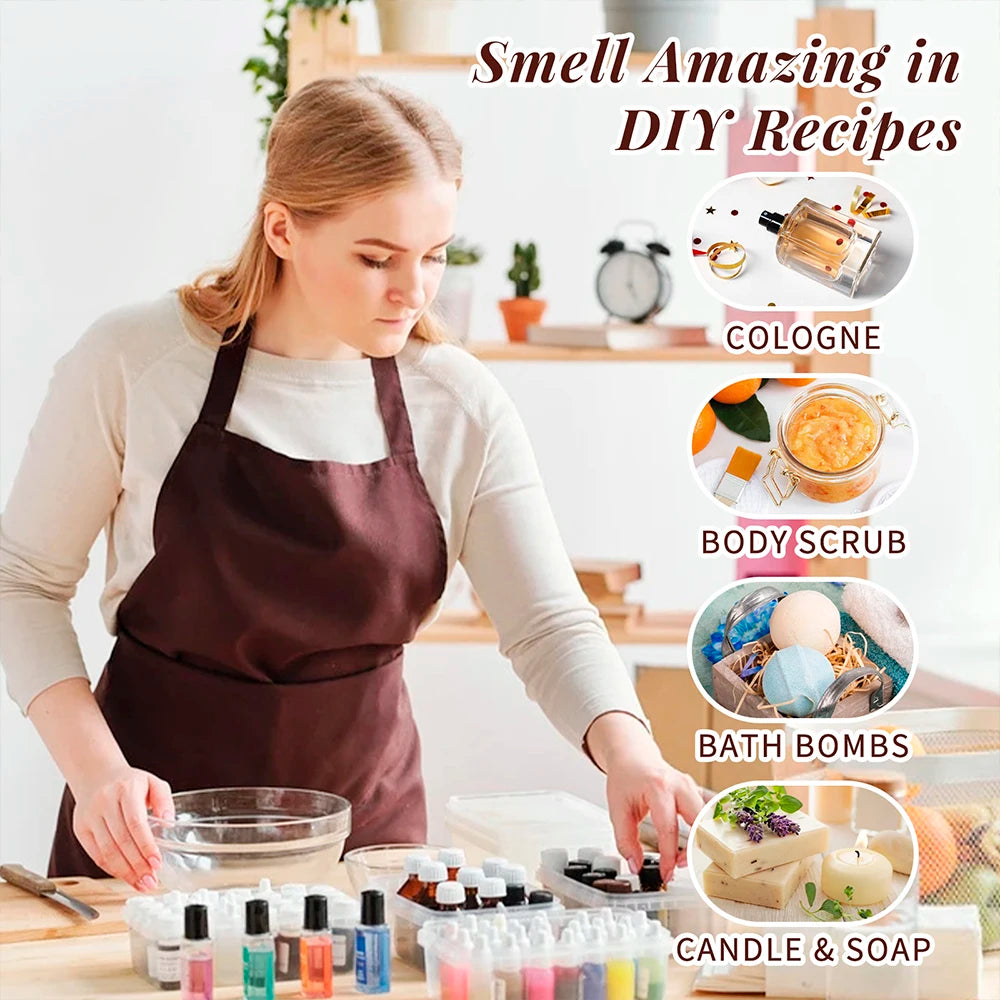 HIQILI 10ml Fragrance Oils, Best Oil for Home, Hotel,Travel ,Diffuser, Humidifier, Candle, Soap, Air Freshener and DIY Perfume