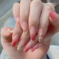 24Pcs/Lot Milky White Gradient Long Wearing False Nail Tips Acrylic Press on Nails Removable Reusable Artifical Fake Nails Art