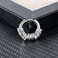 1Pair Punk Stainless Steel Round Circle Totem Hoop Earrings For Men Women Not Fade Ear Rings Hip Hop Male Jewelry