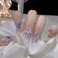 24Pcs Mid-length Ballet False Nails Cute Childlike Rainbow Press On Nails Iced Through Milk Tea Fake Nails Free Shipping Items