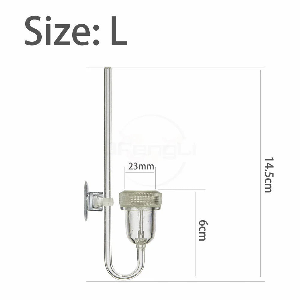 MINI CO2 Diffuser With Bubble Counter Twinstar Style Atomizer Acrylic Aquarium Carbon Dioxide Transparent Fish Tank Water Plants