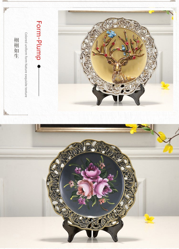 European-Style Living Room TV Cabinet Deer Decoration Craft Gift