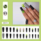 24p Artificial Acrylic Nail Art Fake Nails Full Coverage Removable Pressing Nail Tips Lotus Root Pink Leopard Print False Nails