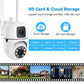 8MP HD Wifi Surveillance PTZ Camera Outdoor 4MP Dual Lens Dual Screen AI Auto Tracking IP Security Protection Camera CCTV Video