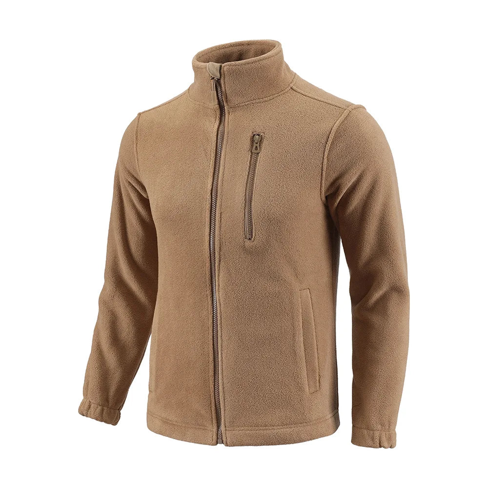 Mens Tactical Fleece Jacket Russian Camouflage US Military Work Coat Autumn Winter Outdoor Warm Zip Cardigan Jacket Inner Lining