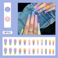 24p Artificial Acrylic Nail Art Fake Nails Full Coverage Removable Pressing Nail Tips Lotus Root Pink Leopard Print False Nails