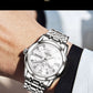 OLEVS Quartz Watch for Men Luxury Diamonds Gold Watch Waterproof Luminous Stainless Steel Business Men's Quartz Watch Mens Watch