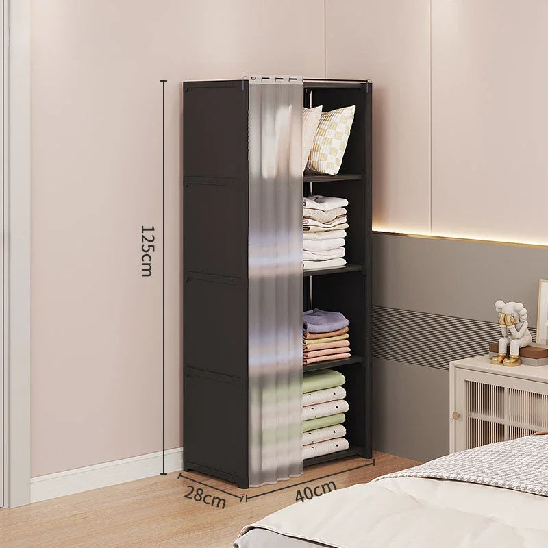 Dustproof Wardrobe Simple Cloth Wardrobe Organization Shelves Multipurpose Storage Rack High Capacity Furniture Closet Cabinet