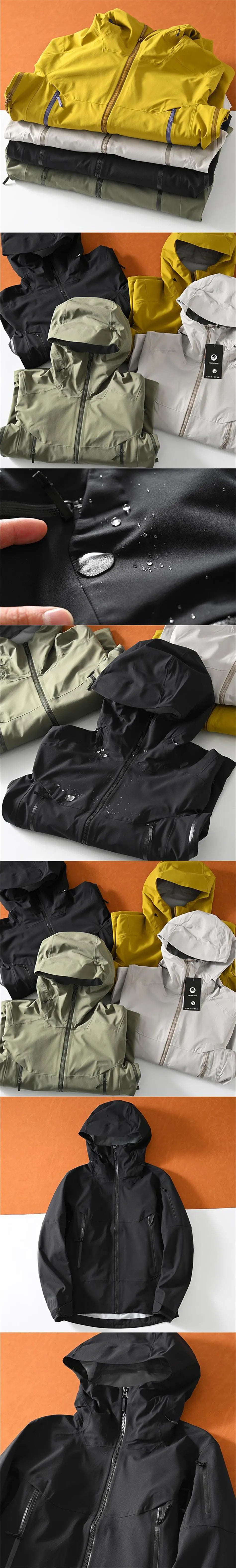 Outdoor Waterproof and Windproof Soft Shell Mountaineering Jacket Camping Hiking Skiing Running Clothes Coat Windbreaker Jackets