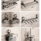 Suction Cup Towel Rack Bathroom Punch-Free Hanging Rod Bathroom Storage Rack Integrated Shower Room Toilet Storage Bath Towel Rack