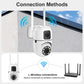 8MP HD Wifi Surveillance PTZ Camera Outdoor 4MP Dual Lens Dual Screen AI Auto Tracking IP Security Protection Camera CCTV Video