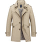 2025 Spring and Autumn men's coat Men's casual cotton Jacket men's mid-length trench coat men's jacket