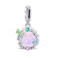 925 Silver Charms Beads Fit 3mm Original Bracelet Game Machine Box Afternoon Tea Dessert Romantic Pink Pendant DIY Jewelry