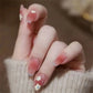 24Pcs/Lot Milky White Gradient Long Wearing False Nail Tips Acrylic Press on Nails Removable Reusable Artifical Fake Nails Art