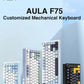 AULA F75 Mechanical Keyboard 2.4G Wireless/Bluetooth/Wired RGB PBT 75% Layout OEM Profile Gasket Customized Pc Gaming Keyboard