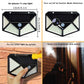 1/2/4/6/10PCS 100 LED Solar Wall Lamp 4 Sides Luminous With Motion Sensor Outdoor Garden Courtyard Waterproof Wall Lights Gifts