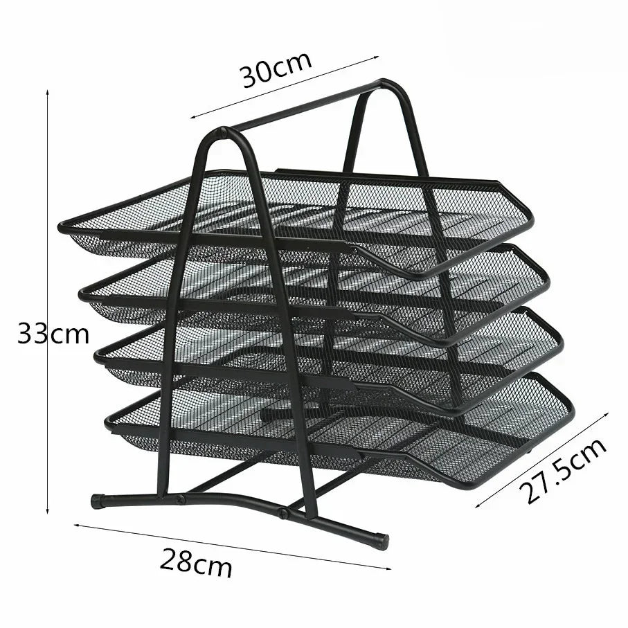 Metal file disk, file frame, office supplies wholesale data organization, office multi-layer desktop shelf