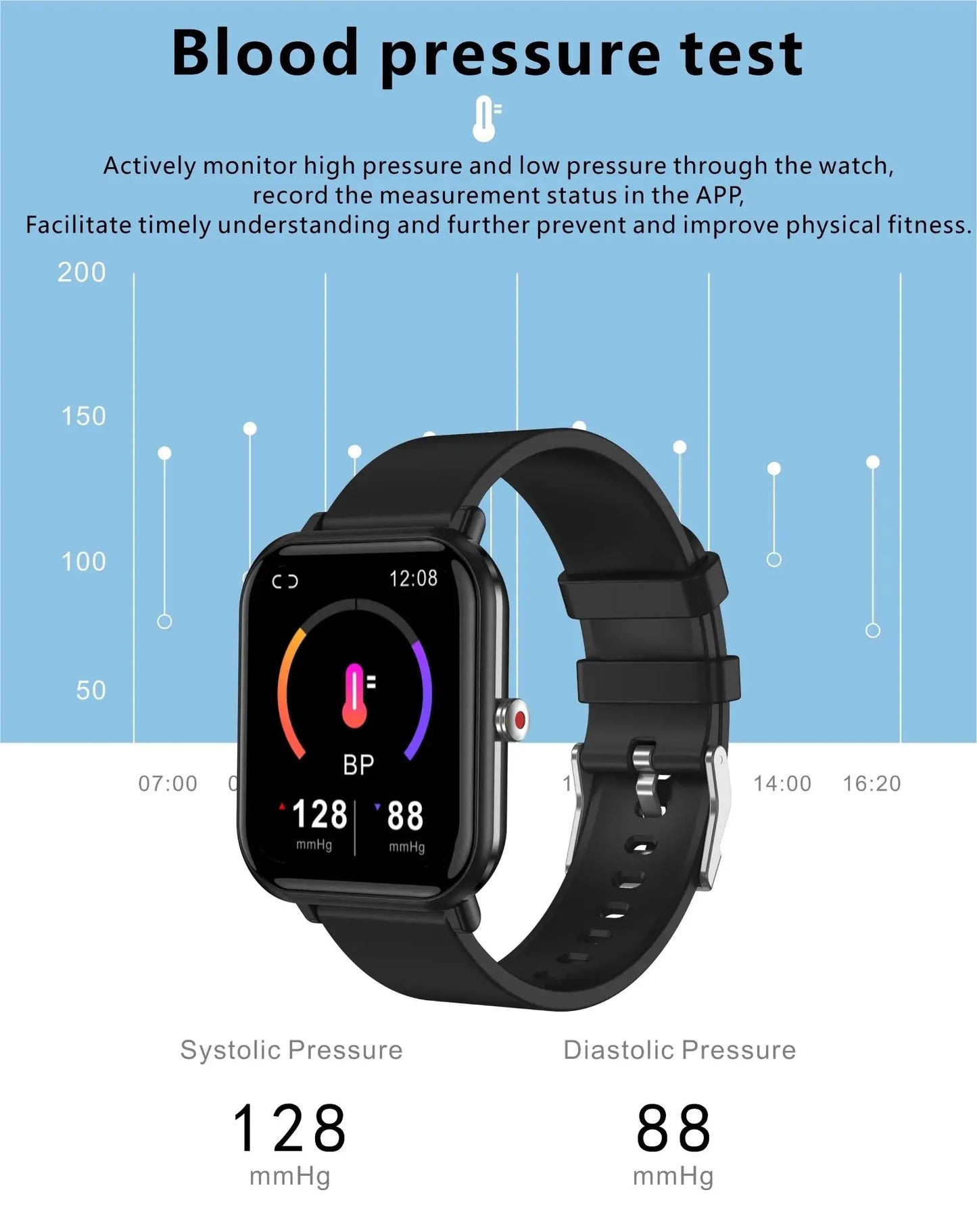 New Q9 Pro Smart Watch Body Temperature Monitor Music Control Sports Waterproof Smart Watch for Men Women Smartwatch