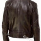 Mens Leather Jacket Autumn Winter Business Gentleman Warm Zipper Cardigan Pocket PU Leather Jacket Stand Collar Slim Coat