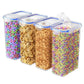 Food Storage Containers with Lids Stackable Treat Box Containers for Kitchen Pantry Organization Containers for Rice Dispenser