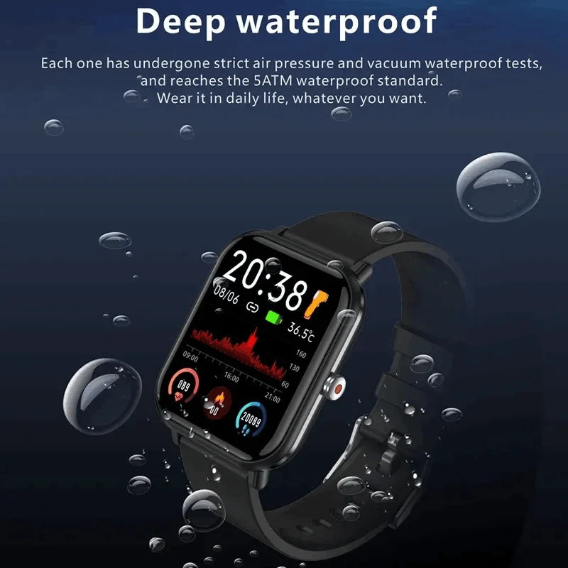New Q9 Pro Smart Watch Body Temperature Monitor Music Control Sports Waterproof Smart Watch for Men Women Smartwatch