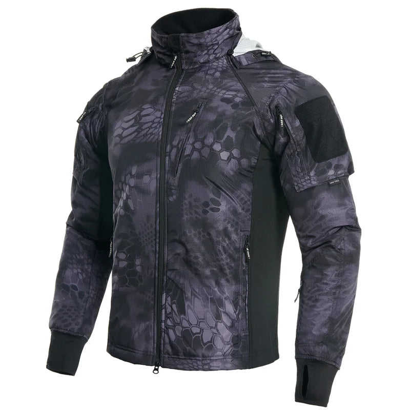 Tactical Jacket Men Outdoor Jacket Army Combat Jackets Mens Hooded Bomber Coats YAF Winter Jacket Hiking Hunting Jacket