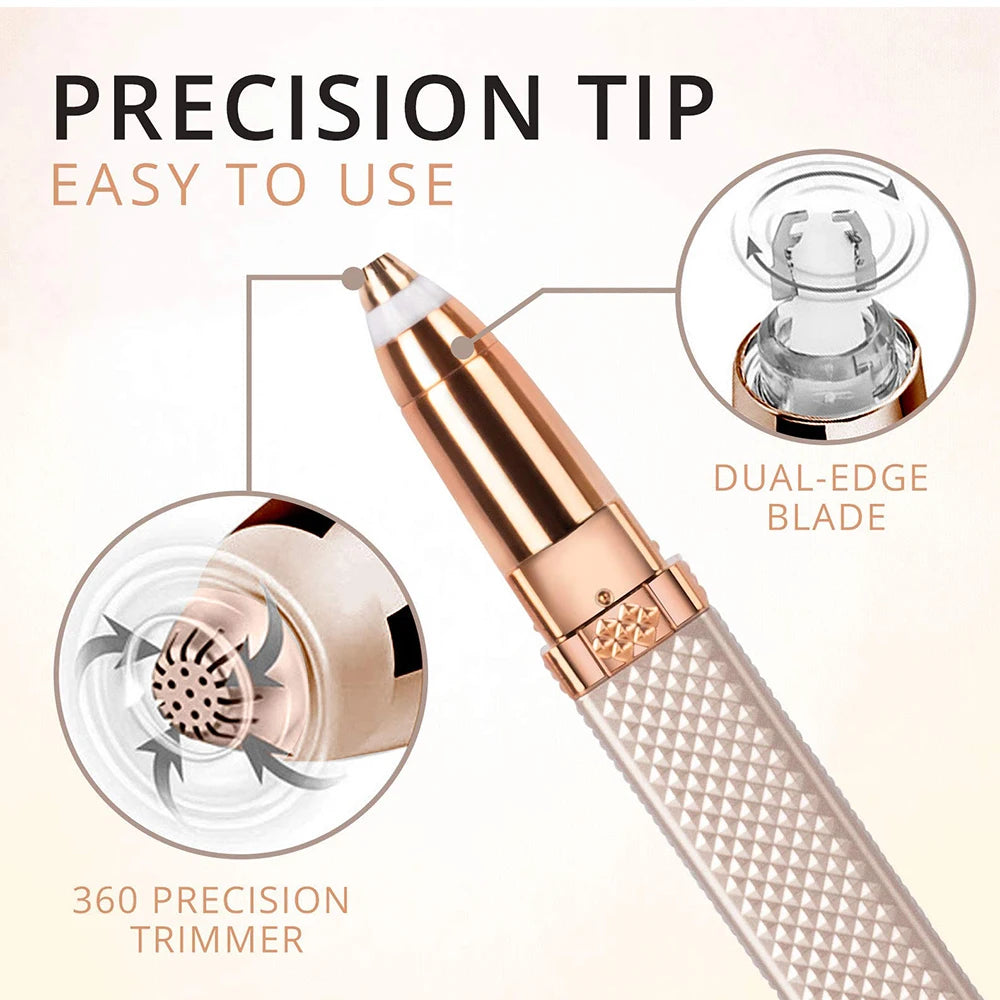 4 in 1 Women's Electric Epilator USB Charging Portable Hair Remover Bikini Painless Shaver for Women Body Facial Eyebrow Trimmer