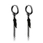 2pcs Fashion Cross Feather Stud Earrings, Punk Rock Style For Women Men High Quality Stainless Steel Hiphop Ear Jewelry
