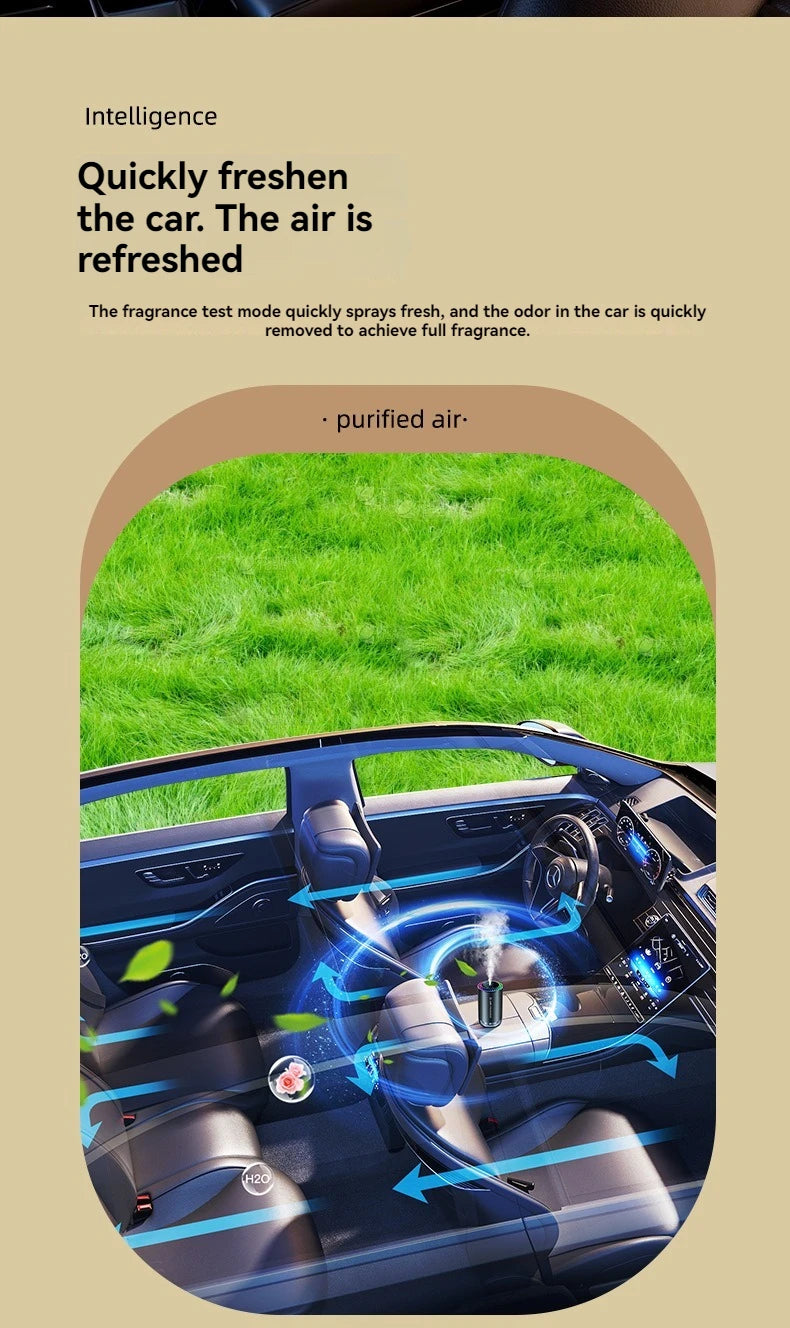 Car Perfume Aroma Diffuser Automatic Spray Deodorization Aroma Diffuser Colorful Atmosphere Light Car Aroma Diffuser