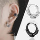 1Pair Punk Stainless Steel Round Circle Totem Hoop Earrings For Men Women Not Fade Ear Rings Hip Hop Male Jewelry