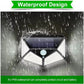 1/2/4/6/10PCS 100 LED Solar Wall Lamp 4 Sides Luminous With Motion Sensor Outdoor Garden Courtyard Waterproof Wall Lights Gifts