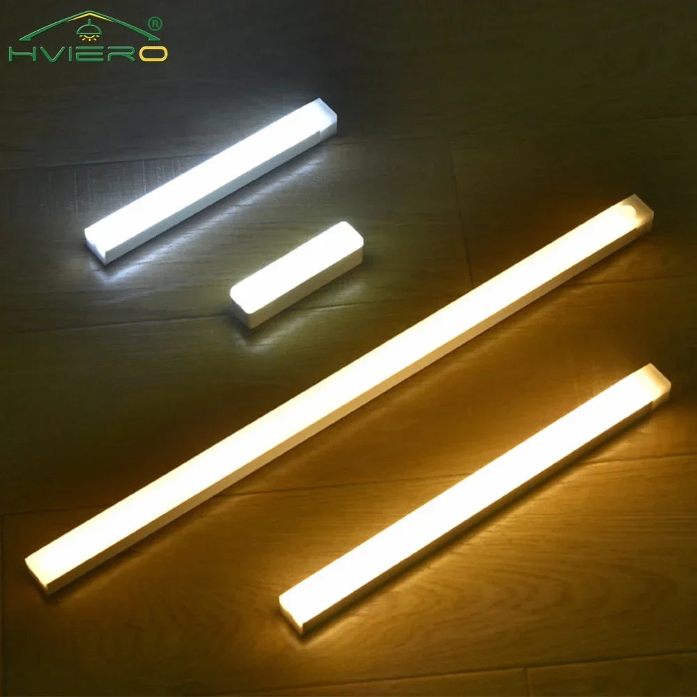 Motion Sensor Night Lights Wireless LED Lamp USB Rechargeable Magnetic For Wardrobe Room Closet Kitchen Aisle Tube Detector Bulb