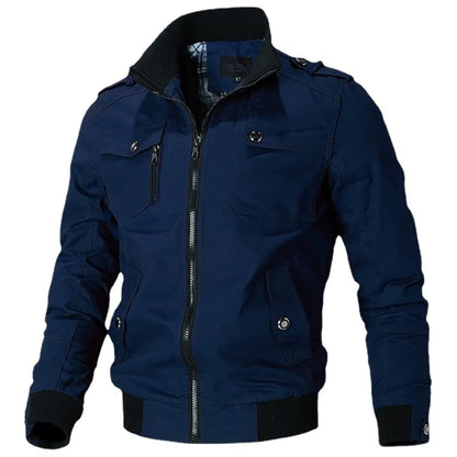 2024 new fishing Bomber Jacket Men Casual Windbreaker Jacket Coat Men Spring Autumn New Hot Outwear Stand Slim Jacket Mens