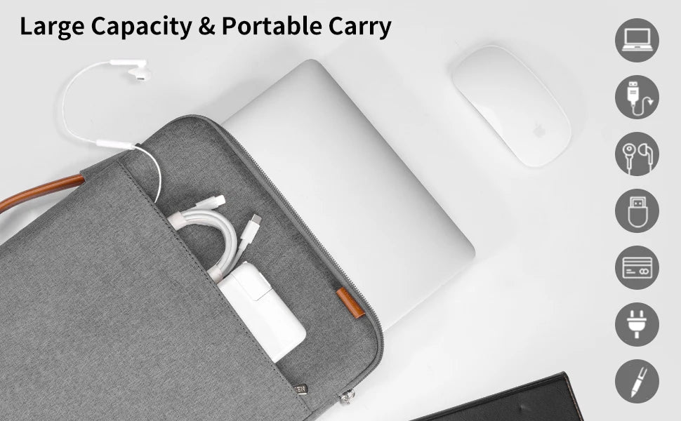 Laptop Case 12 13 15.4 15.6 inch Carrying Sleeve For Macbook Air M2 13.3 Pro M3 14 M1 Cover Huawei Xiaomi Dell Lenovo Shell BAG