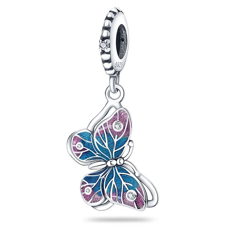 Fit Pandora 925 Original Bracelet 925 Silver Plate Flower Bird Series Charms Beads For Women Fashion DIY Jewelry Gifts Making