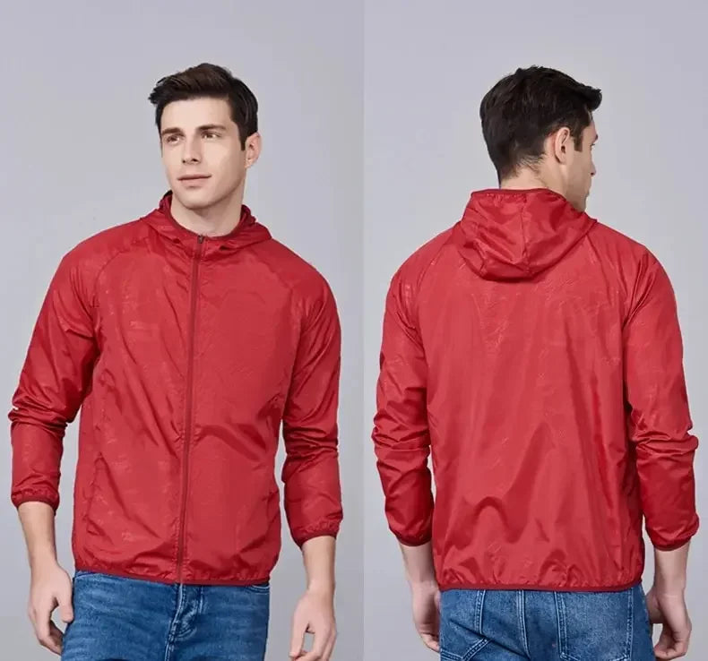 Men Women Hiking Jackets Waterproof Sun Protection Windbreaker Camping Climbing Outdoor Rain Coat Unisex Portable Clothes